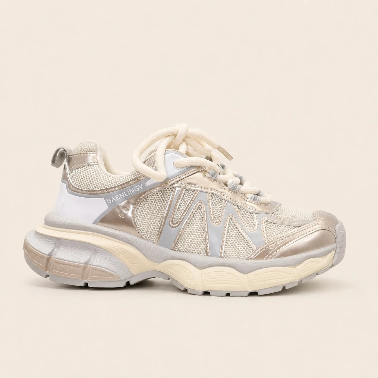 Tenis de plataforma Millie Gold Edición Limitada - vista lateral